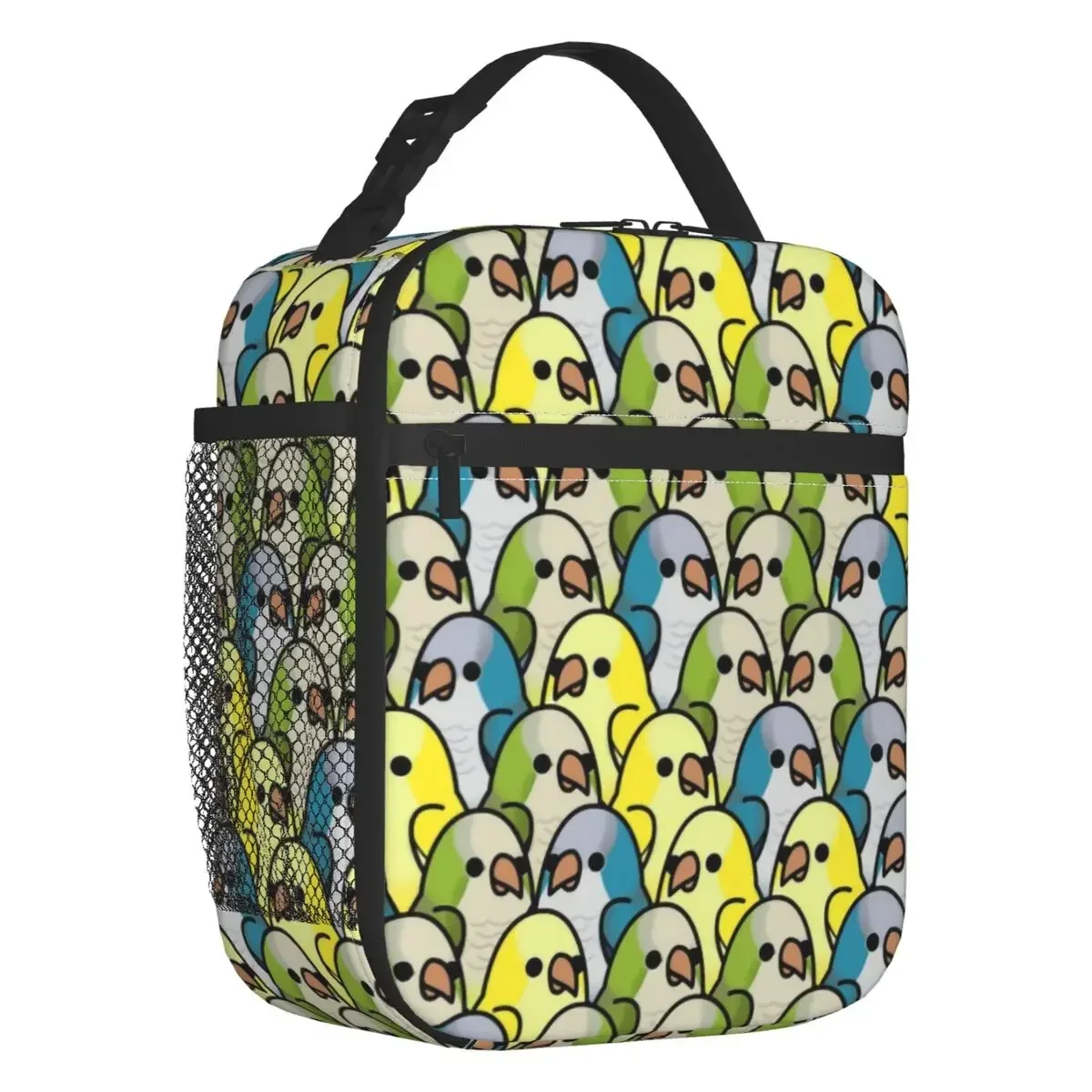 Too Many Birds Thermal Insulated Lunch Bag Women Parrot Cockatiel Resuable  Container for School Storage Food Box