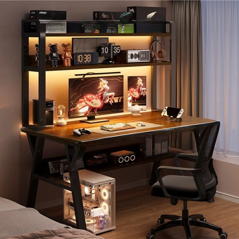 advanced aesthetic Computer desk Storage bookshelf technology atmosphere Desk table study convenient bureau office furniture