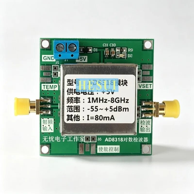1-8000MHz AD8318 Module, RF, Power Meter, Logarithmic, Detector, Power Detection