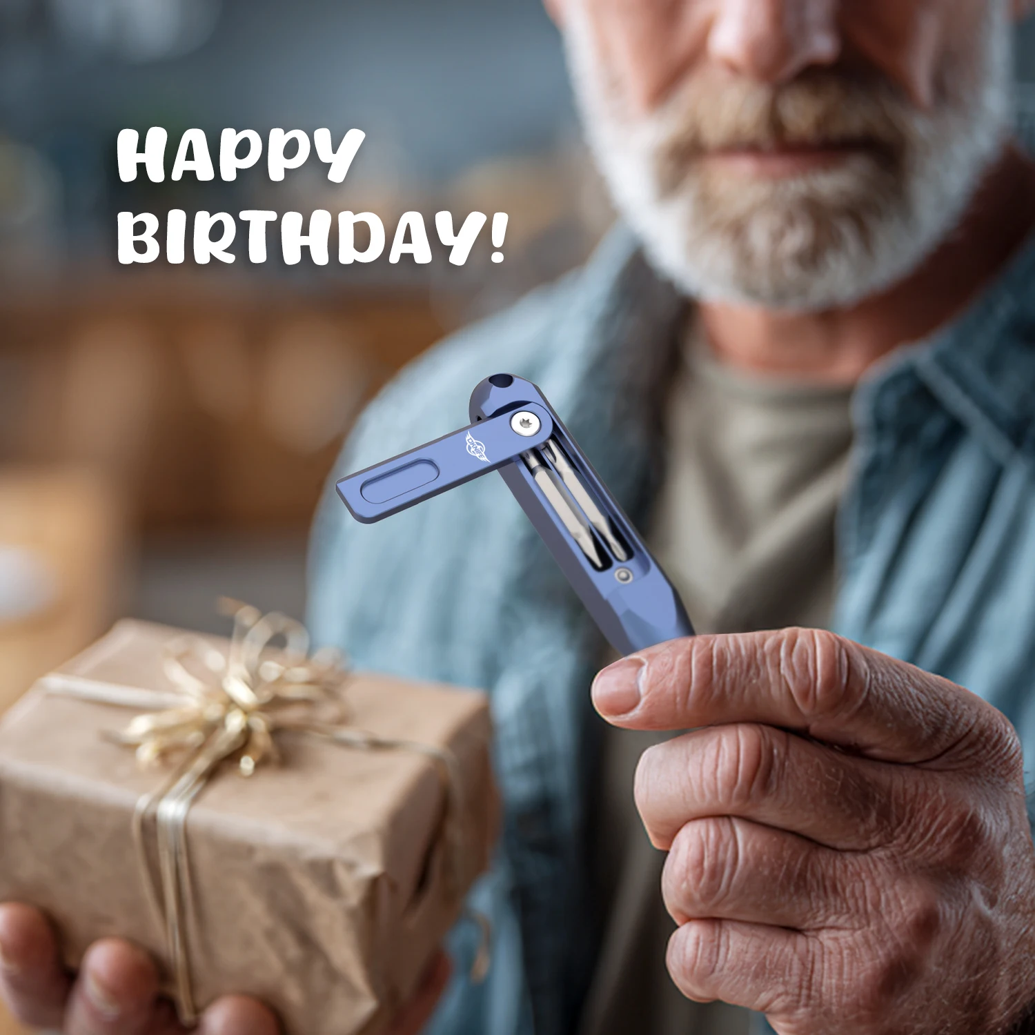 OKNIFE Otacle D1 Titanium EDC Obeng 8 In 1 Multi Bit Alat Presisi S2 Baja Magnetik Bit Ukuran Saku Perak