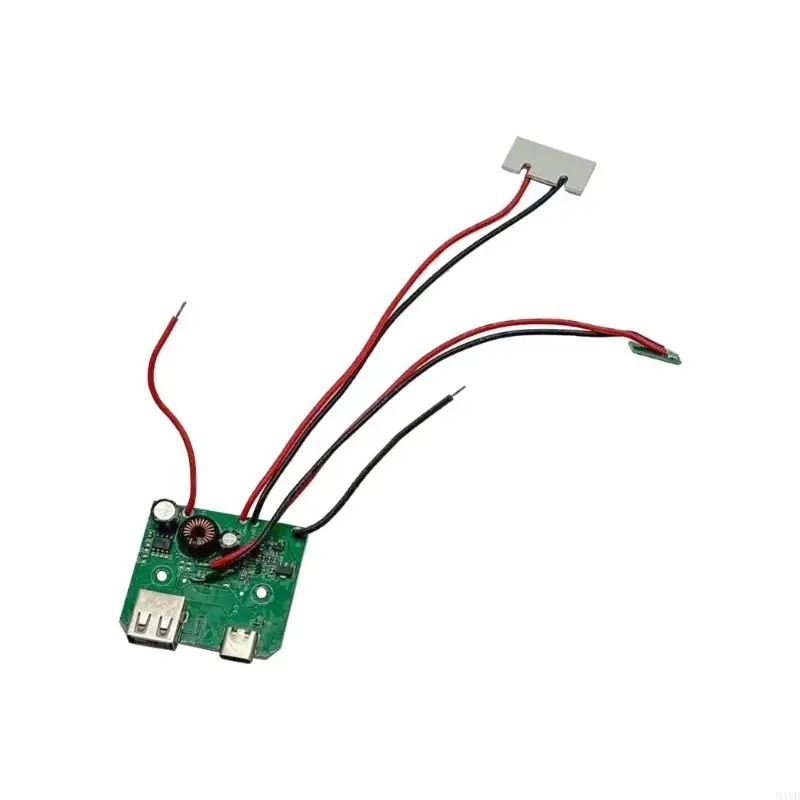 USB Output Adapter Card for 21V Battery Packs, USB-A and USB C 5V Supply Board for Device Power, Table Use, and Daily DIY M4YD