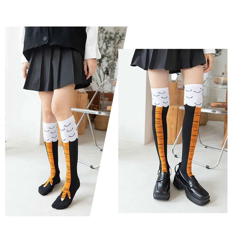 Women Chicken Paws Socks Anime Chicken Claw Long Socks Cute Funny Gym Wearing Halloween Party Costumes Prop Fance Dress