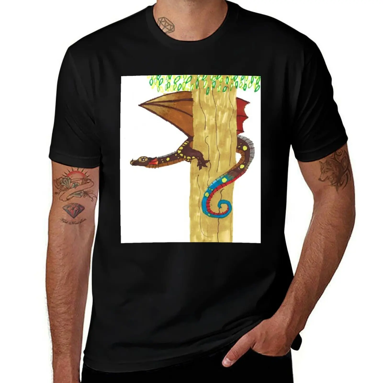 Gloria Chameleon Dragon T-Shirt t shirt man designer T-Shirt