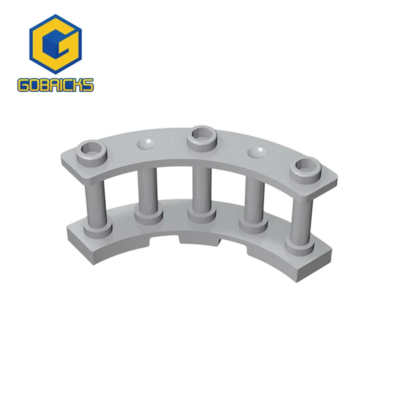 10 pieces Gobricks GDS-1166 compatible with LEGO 21229 Parts Fence 4x4x2 Quarter Round Spindled with 3 StudsBricks Building Bloc