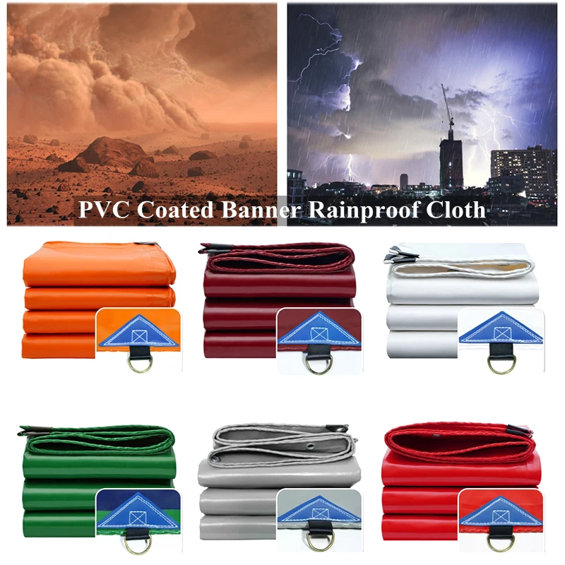 

PVC Waterproof Cloth 510g/m2 PVC Coated Banner Tarpaulin Truck Canopys Rainproof Cloth Outdoor Garden Waterproof Oxford Oilcloth