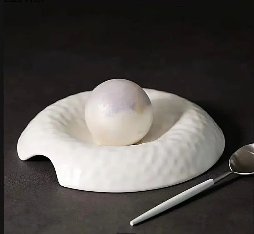 

Керамическая тарелка для ресторана, вечерние десерты, суши, нежная посуда, декоративная домашняя кухня, белая посуда