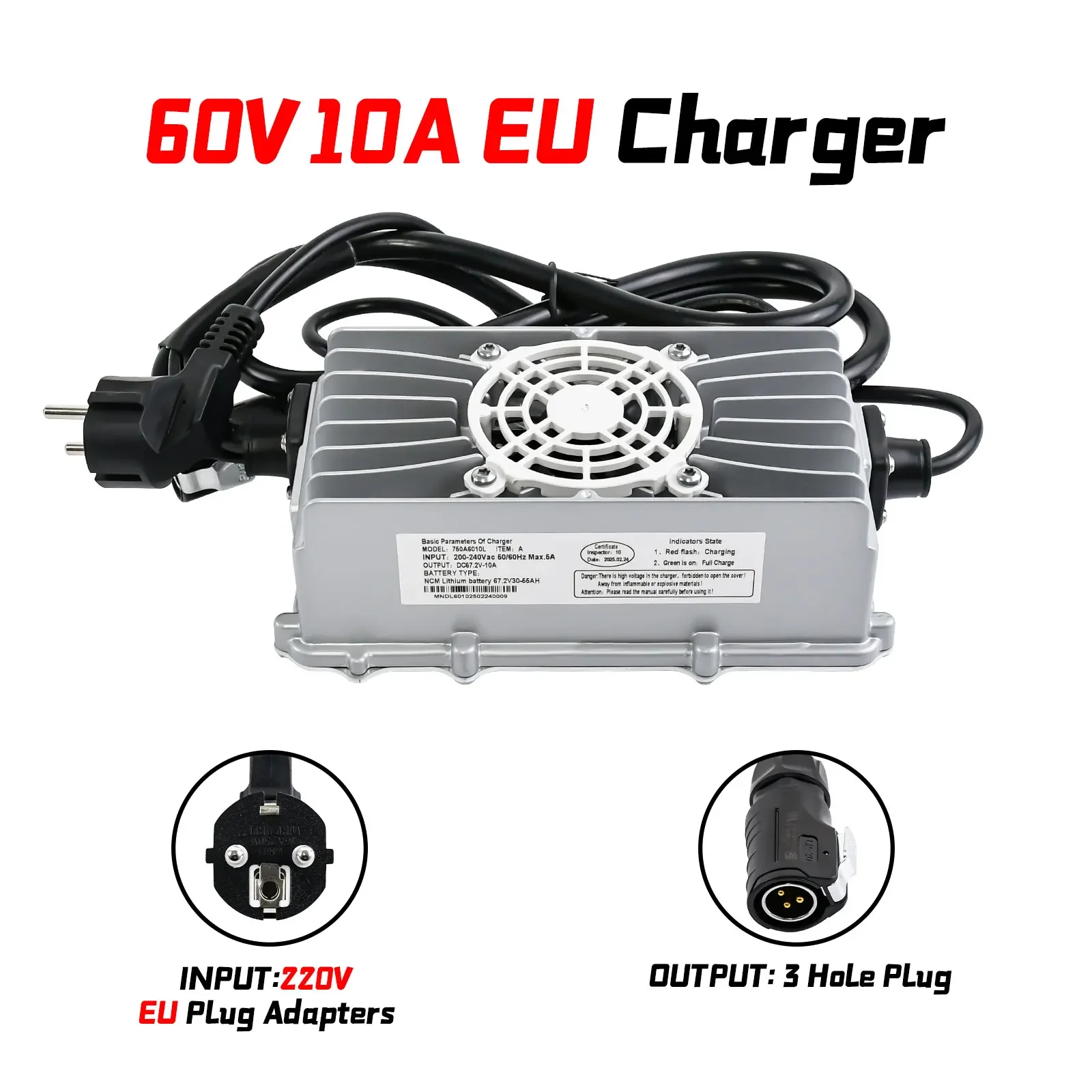 For Light Bee X 60V10A Charger  Charging Tools Motocross Motorcycles Accessories Light Bee  X Charger