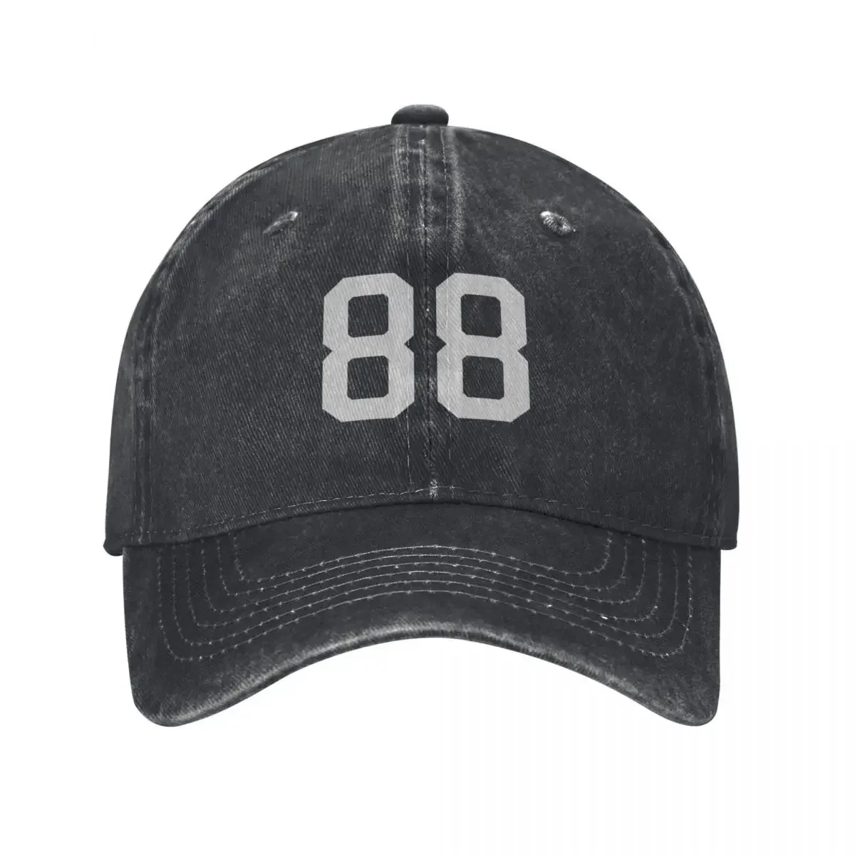 Number 88, grey on black sports jersey number eighty eight Baseball Cap fun hats Sun Hat For Children Men's Women's