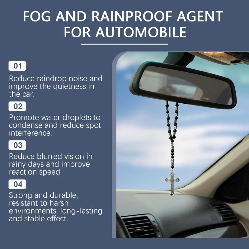 Anti-fog and Anti-rain Agent for Car Glass Anti-rain and Waterproof for Car Window Cleaning Anti-fog Spray for Car Glass