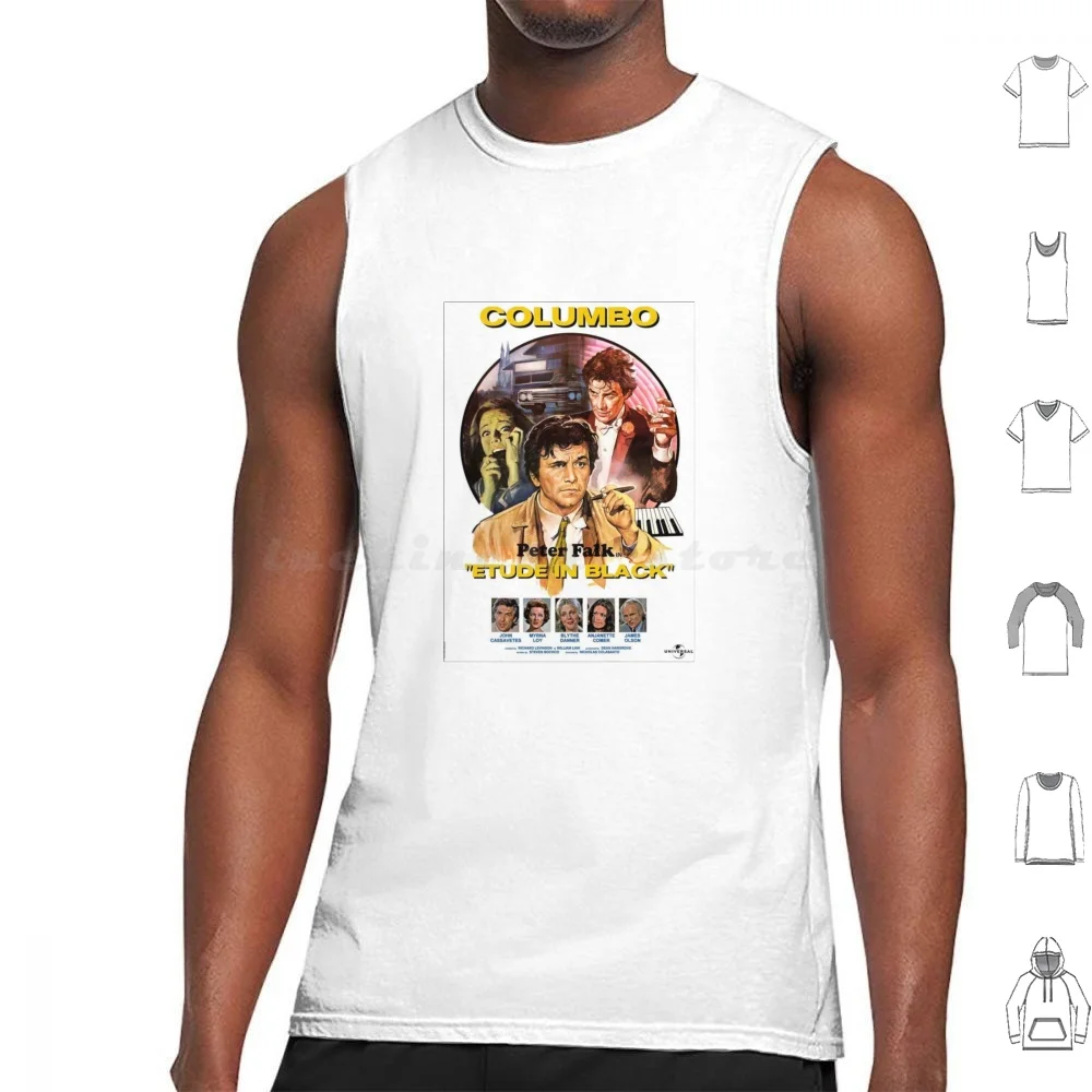 Columbo And Cassavetes Tank Tops Print Cotton Columbo Peter Falk John Cassavetes Gena Rowlands Etude In Black