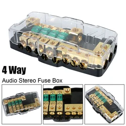 Distribution Fuses Box Block Multi-functional LED Car Audio Stereo Fuse Holder for Power Splitting 12V-24V For Car RV Camper