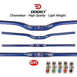 DODICI Dazzle Blue Full Carbon Fiber Bicycle Handlebar 31.8*720/740/760mm Mountain Bike Swallow Handle Horizontal Handlebar