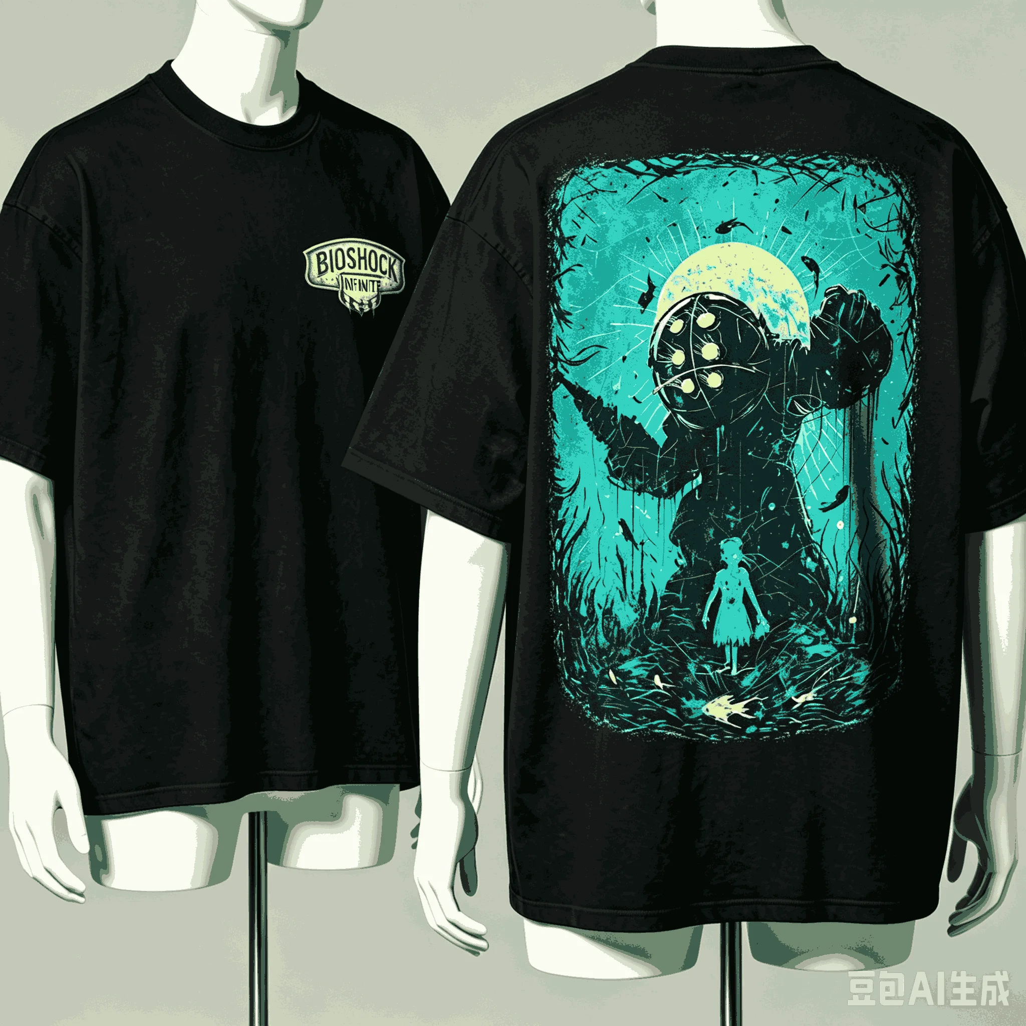 T-shirt Bioshock Anime Lover en coton Harajuku, nouveau modèle, mode rétro, surdimensionné, unisexe, produit tendance, confortable et doux