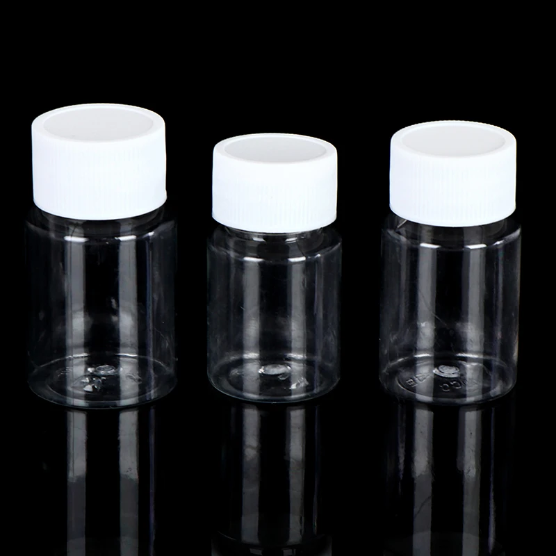 1PC 15/100/150ml Plastic PET Clear Empty Seal Bottles Solid Powder Medicine Pill Vial Container Reagent Packing Bottle