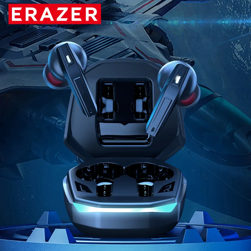 ERAZER XT86 블루투스 이어폰, 무선 헤드폰, 게이머 헤드셋, 마이크 ERAZER 이어버드, 방수 TWS 소음 감소