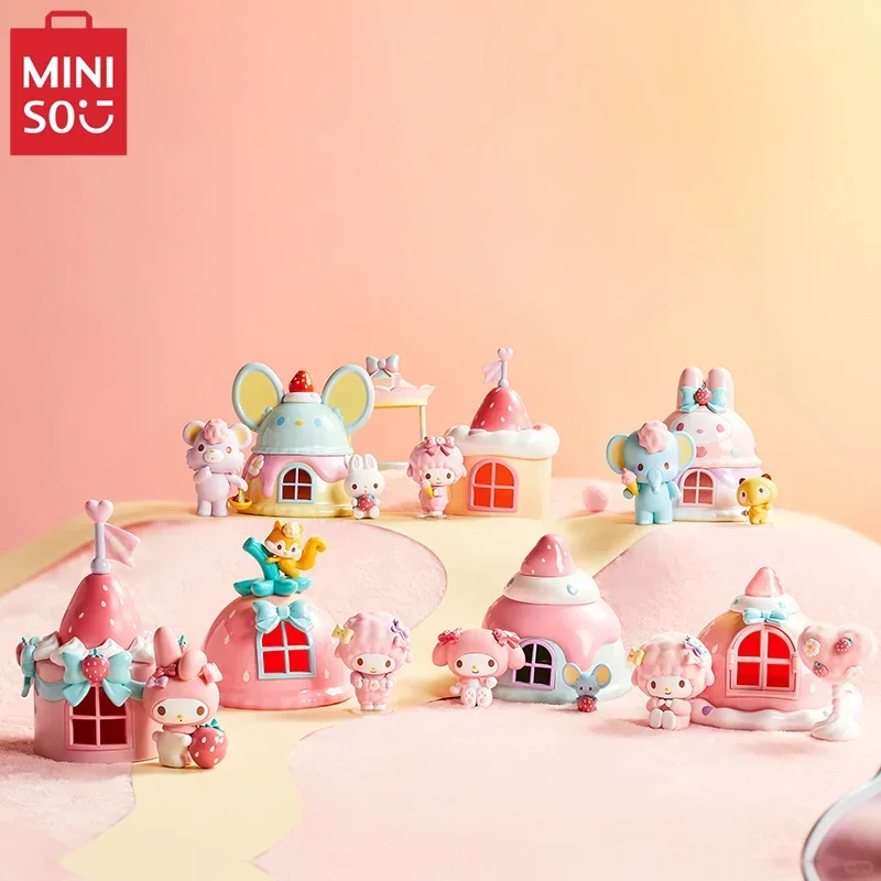 MINISO My Melody& Sweet Piano Play House Series Blind Box Kawaii  Melody SweetPiano Model Children\'s Toy Birthday Gift