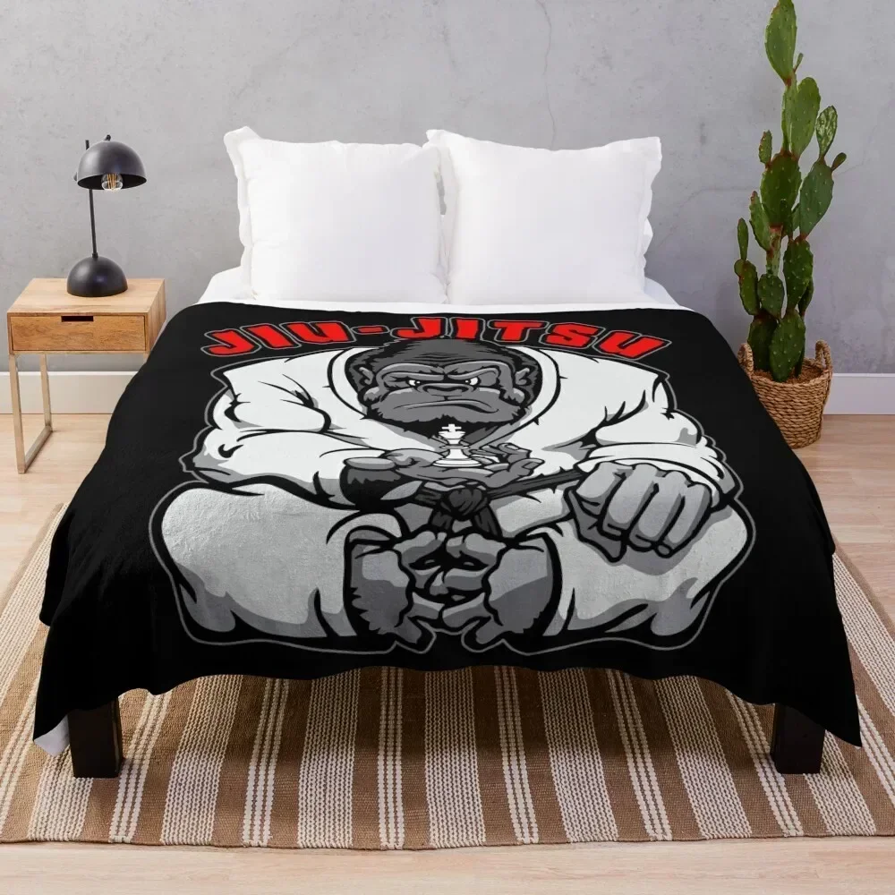 

Brazilian Jiu Jitsu MMA BJJ Gorilla Grappling Chess King Throw Blanket