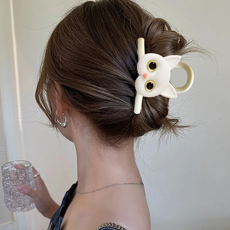 2024 neue süße Katze elegante Haar Krallen Clips für Frauen Temperament Haar dekorieren Dame Vintage Haars pangen Mode Haarschmuck