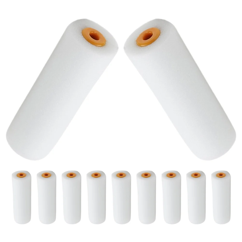 12 قطعة بكرات الطلاء الرغوية البسيطة عالية الكثافة الصغيرة رولة دهانات يغطي للجدران خزائن السقف الأبواب أداة الرسم الفعال