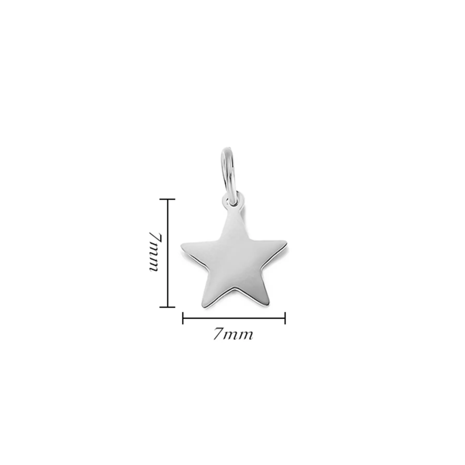 6 Stück/Set Edelstahl Spiegelpolierte Mini-Anhänger in Form von Herz, Stern, Flügel, Pfote, Hand und Blume für DIY-Schmuckherstellung Zubehör – Detail 8