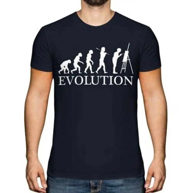 

Evolution Painter Men's T-Shirt Top Landscape Portrait Gift