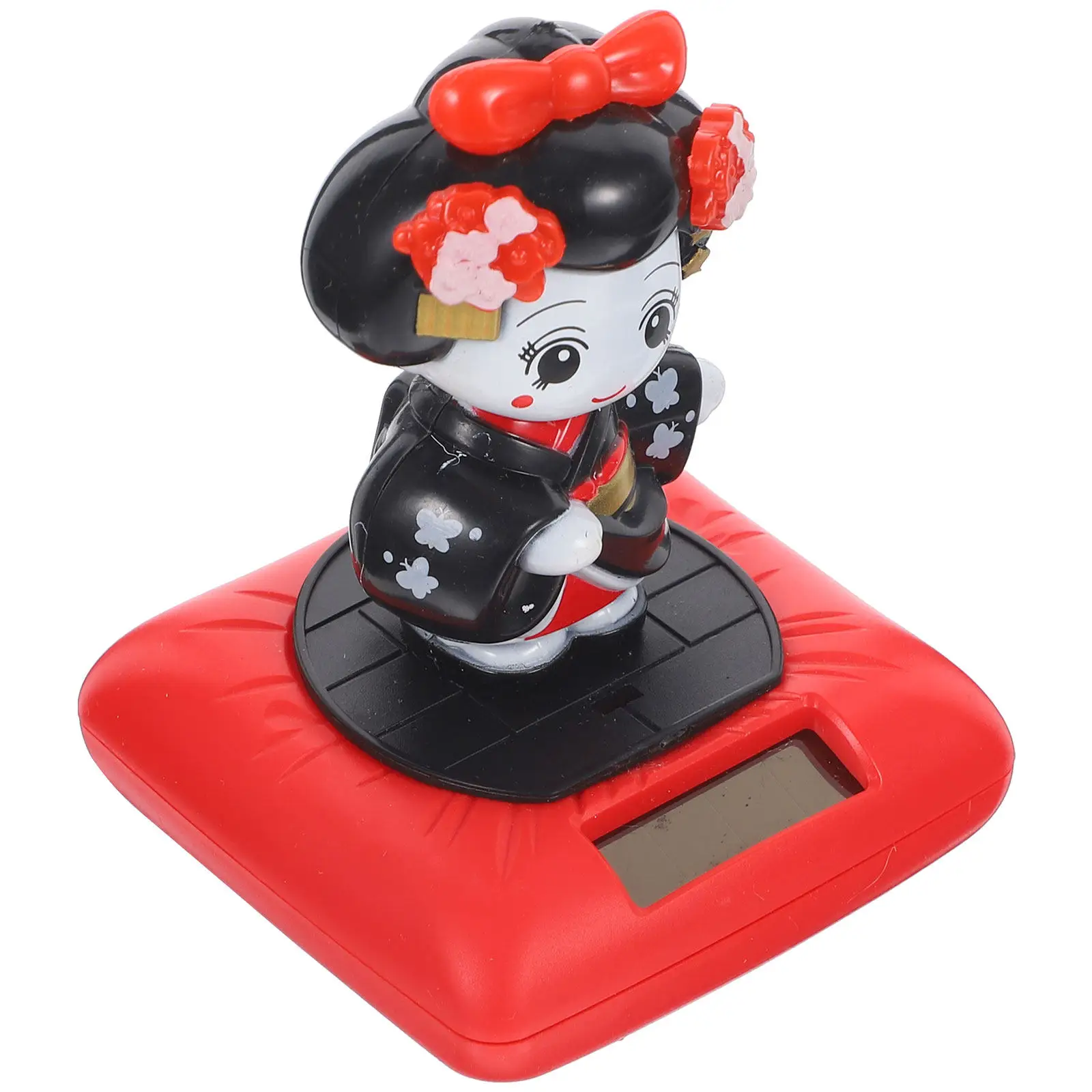 

Маленькая пластиковая статуэтка солнечной куклы-кимоно с качающейся головой, яркий мультяшный дизайн, декор для автомобиля и дома