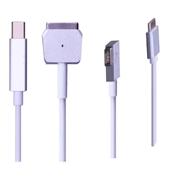 150CM Magnetic USB-C Type To MagSaf* 1 2 Cable Cord For Apple Macbook Pro Air 29W 30W 61W 65W 87W 96W Charger Power Adapter