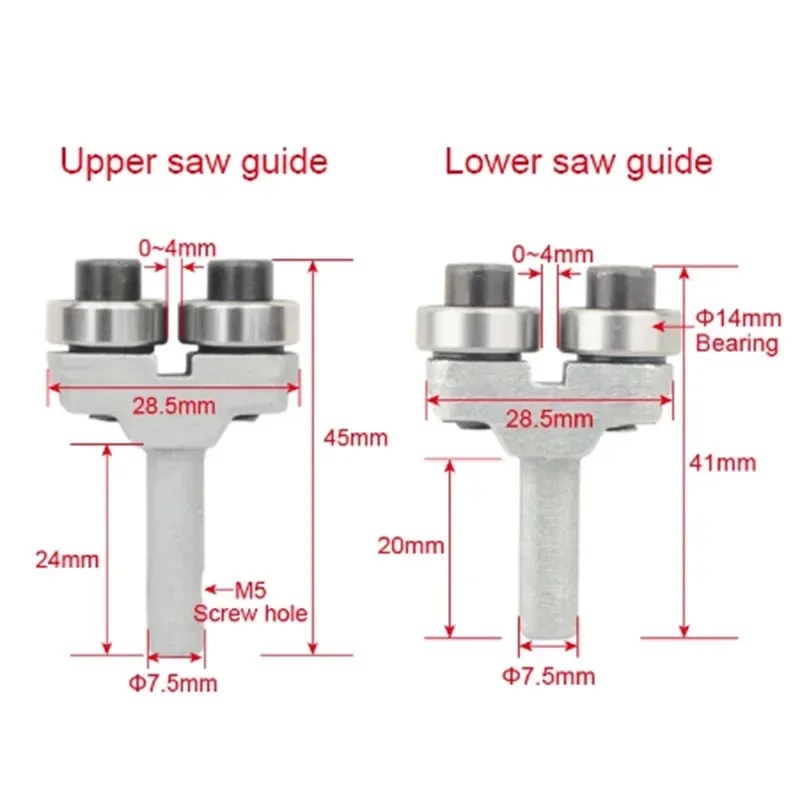 Guide per lame per seghe A nastro guida per lame per cuscinetti A sfera per seghe A nastro per legno per accessori per seghe A nastro da 9 \