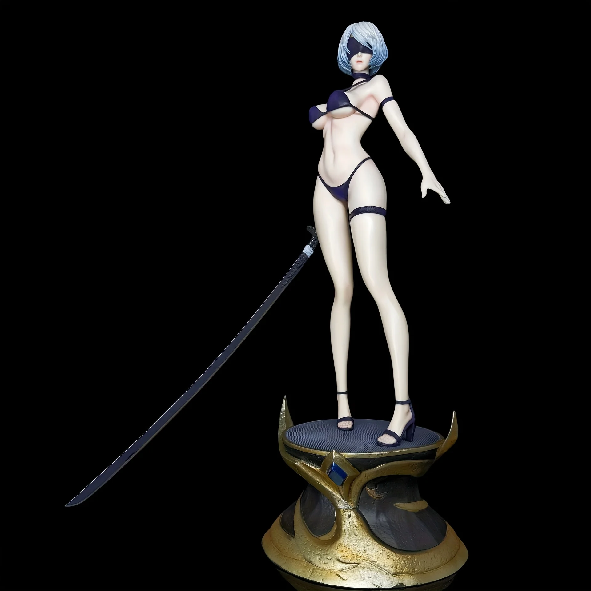 55CM NieR : Automata YoRHa No. Figurine en PVC dur de Type 2B 2A 2 A B ver girl, jouet de jeu, Collection pour adultes, modèle animé, poupée, cadeaux