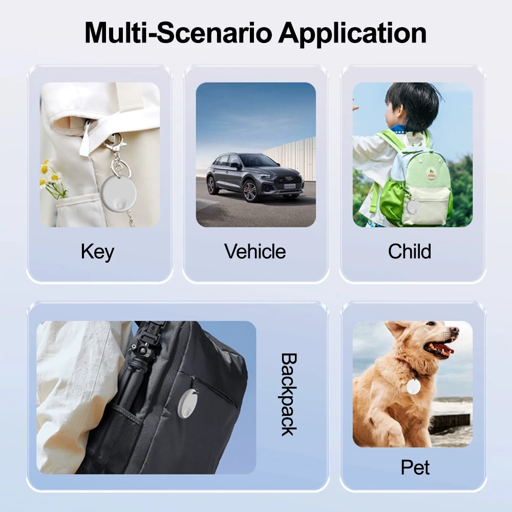 Per Android IOS Localizzatore GPS Bluetooth a doppio sistema Posizionatore portatile in tempo reale Localizzatore globale per dispositivo di localizzazione intelligente per auto chiave