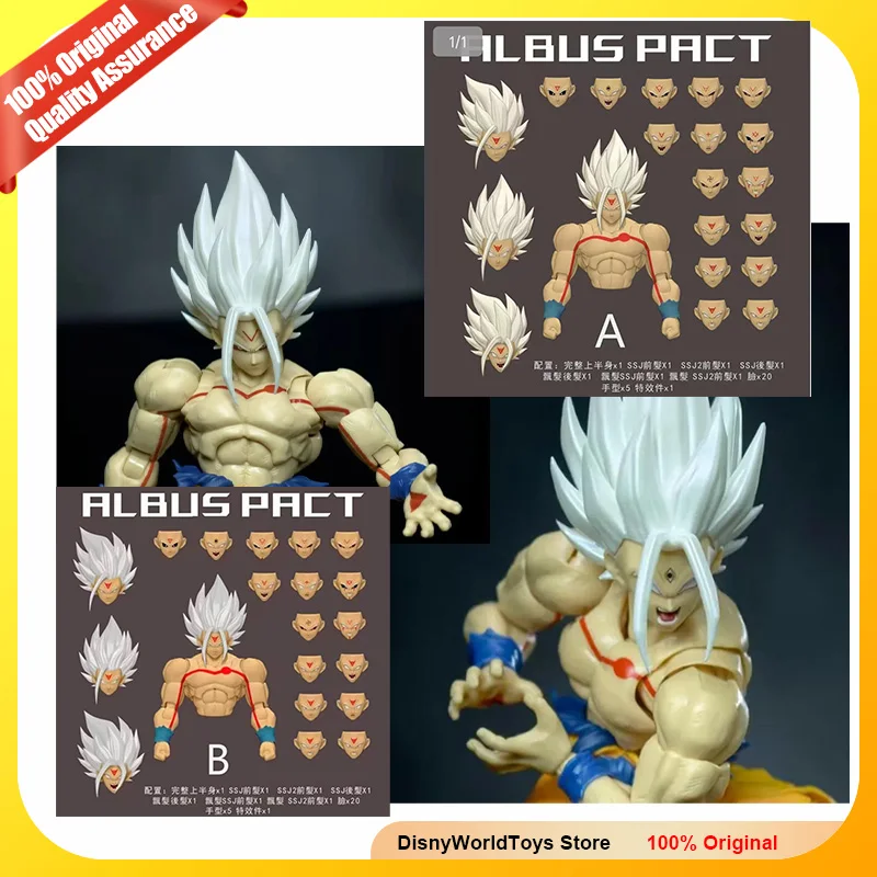 

100% Original Anime Figure Black Hole Dragon Ball Super Saiyan Goku White God Half Body Accessory Pack In Stock Model Toy