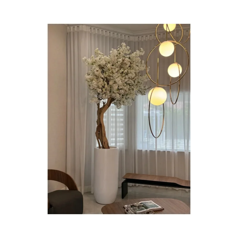 

Decorative Nordic Simple Art White Shell Fiberglass Planters, Indoor Giant Planters, Garden Planters and Pots