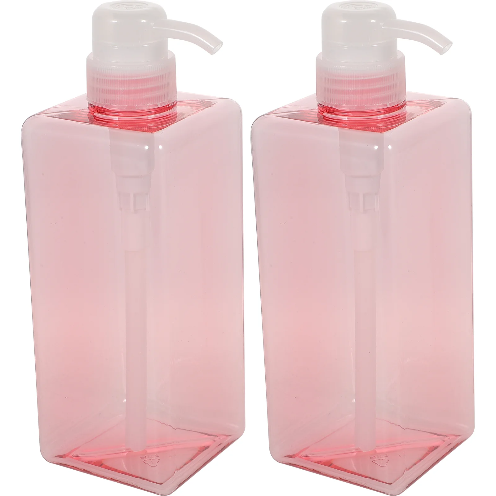 

2PCS Empty Lotion Bottle Hand Soap Dispenser Shampoo Conditioner Travel Pink Wash Reusable Storage Bottle With Pump For