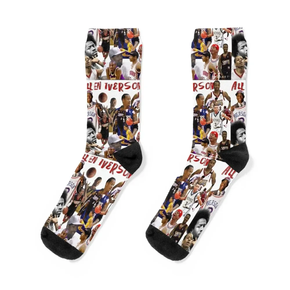 

Allen Iverson, 76ers Socks designer brand gift kids Toe sports Boy Child Socks Women's