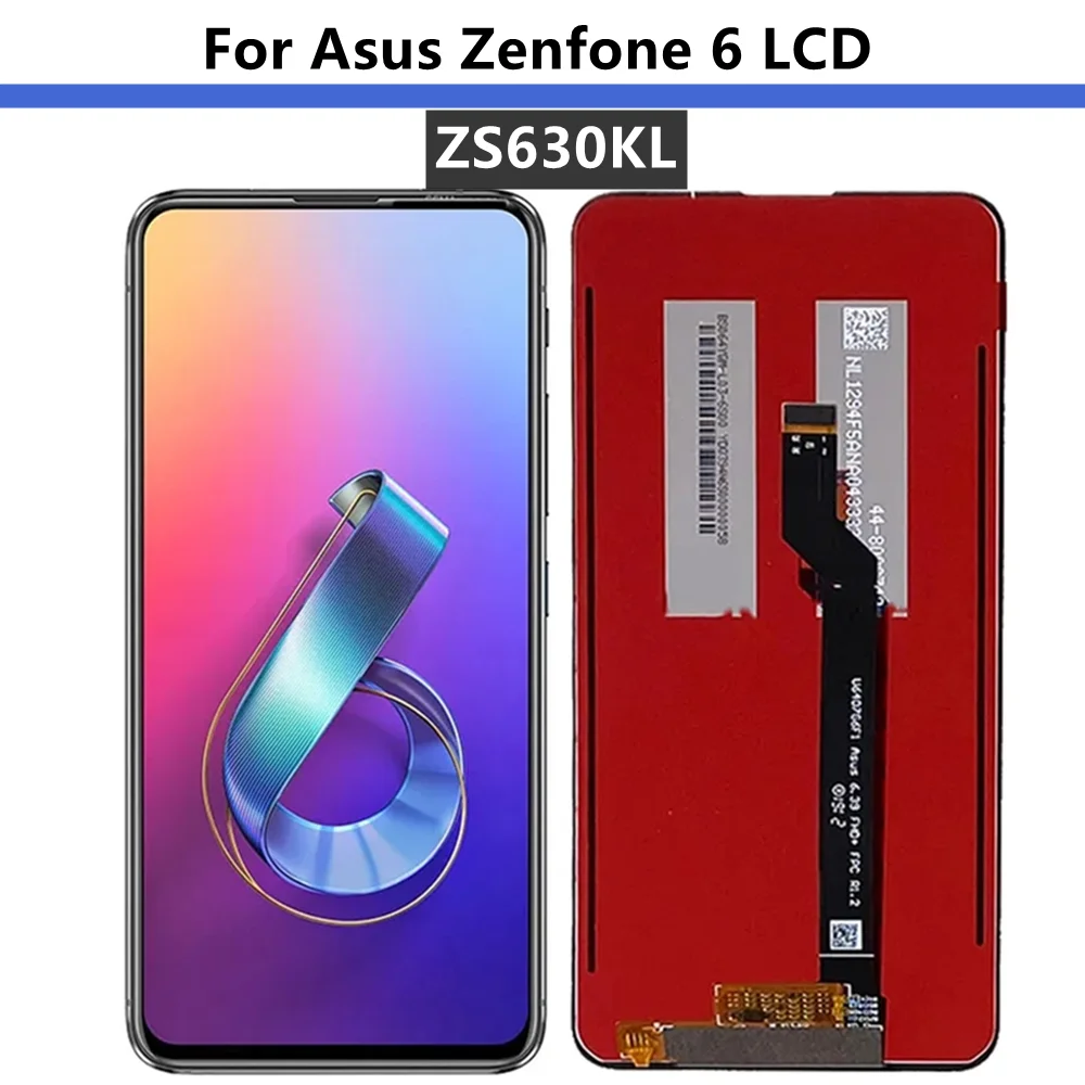 

100% Tested 6.4" For Asus Zenfone 6 ZS630KL LCD Display Touch Screen Digitizer Assembly For Asus ZS630KL I01WD LCD Replacement