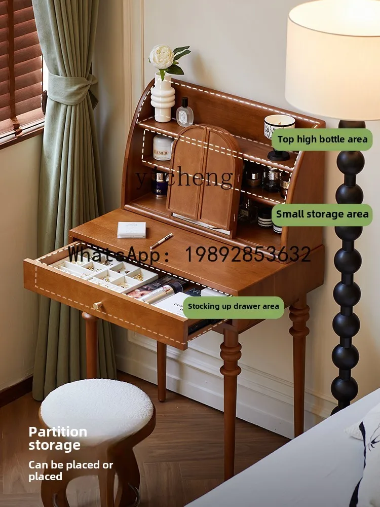 retro dresser storage bedroom European French boxwood furniture solid wood small makeup table
