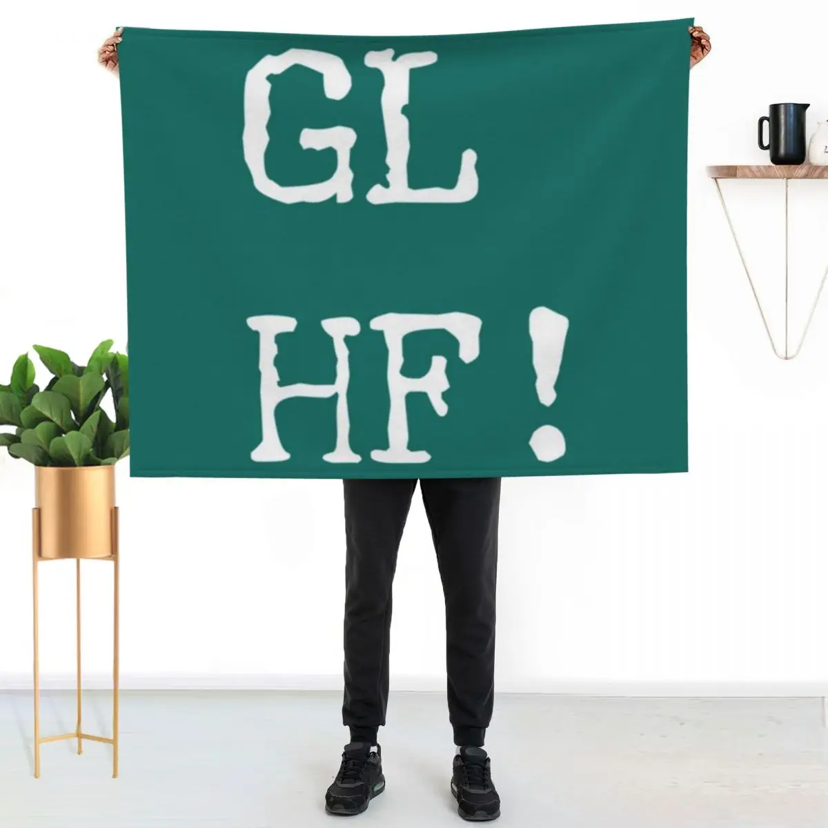 

GL HF! Good Luck Have Fun Throw Blanket Warm Throw Blanket Gift for Anniversary