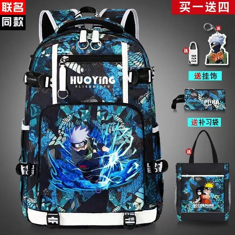 

Male Primary School Students Bag Large Capacity Juniorl Backpack Teenagers Anti-splash Reflective Strip Lighten Load Schoolbag