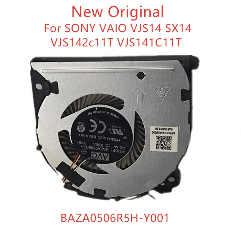 

New Original Laptop CPU Cooling Fan For SONY VAIO VJS14 SX14 VJS142c11T VJS141C11T Fan BAZA0506R5H Y001 DC5V 0.5A