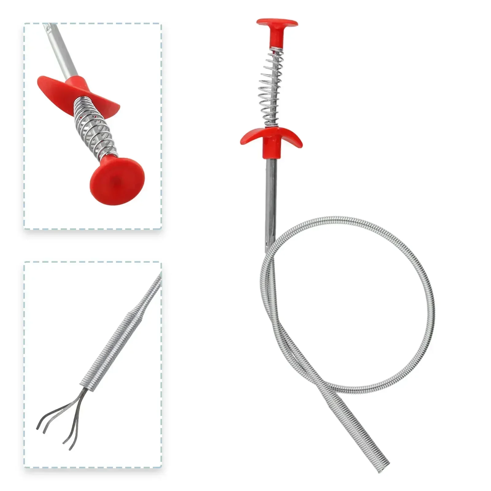 24 Polegada primavera curva fina longo alcance garra escolher ferramenta de mão elevador grabber 60cm 4 pontas garra eixo flexível forte agarrando