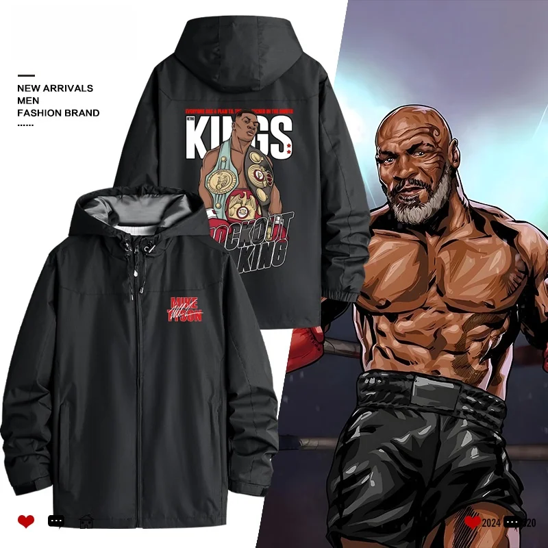 

Мужской костюм для тренировок по боксу и единоборствам, с принтом, свободного кроя, на молнии, из полиэстера