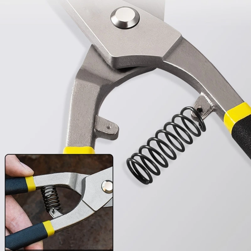 L69A Aviation Tin Snips for Cutting Metal Sheet Tin Cutting Shears Heavy Duty Metal Cutter Long Straight Cuts Metal Shears