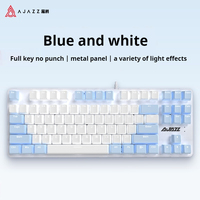 Ajazz Ak40 Gaming Mechanical Keyboard 87 Keys Backlight Bluetooth Wireless Tri Mode Hot Plug Keyboard Game For Pc Laptop Desktop