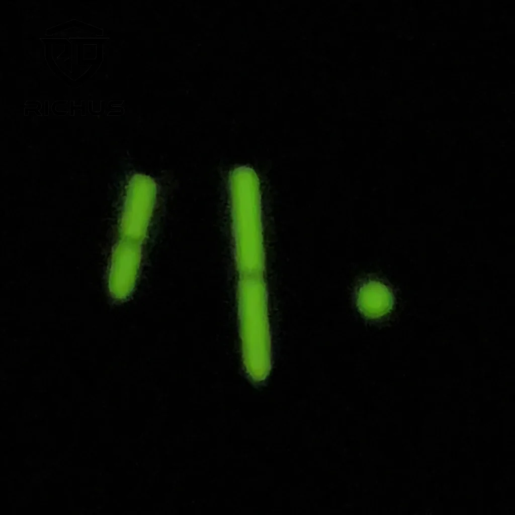 RICHUS NH35-Uhrzeiger, silberne Uhrzeiger, grün leuchtend, passend für NH34 NH35 NH36 ETA 2824 2836 Miyota 8215-DG-Uhrwerk