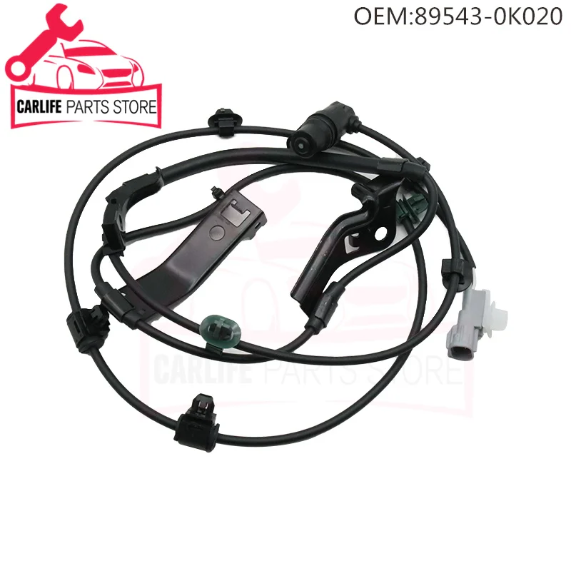 

89543-0K020 895430K020 Front Left ABS Wheel Speed Sensor for Toyota Fortuner Hilux 2.7L 2004-2011 2012 2013 2014 2015 Auto Parts