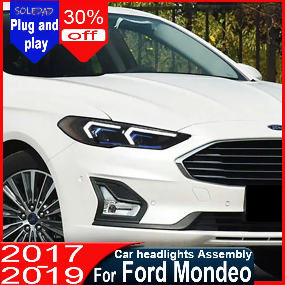 

Car Head Lamp Upgrade Modified For Ford Mondeo LED Headlights 2017-2020 Dynamic Signal Head Lamp Auto Accessories