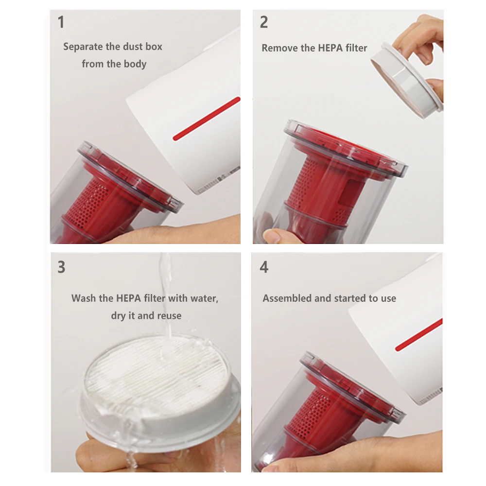 Filter Hepa untuk xiaomi Deerma VC20S VC20, Filter Aksesori suku cadang penyedot debu pegangan