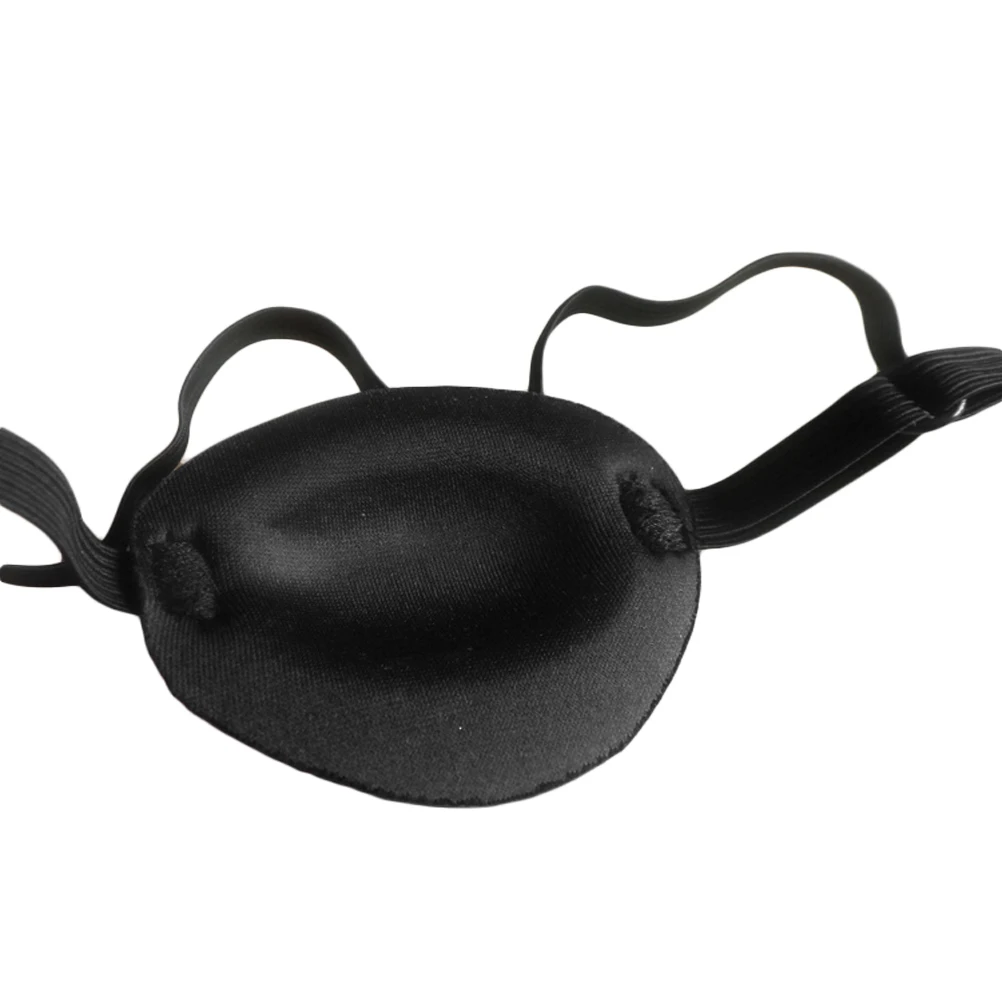 

2pcs Pirate Eye Patch Black Thick Sponge For Amblyopia Treatment Adjustable Lazy Eye Cover Shield Cosplay Adult Amblypia Patch