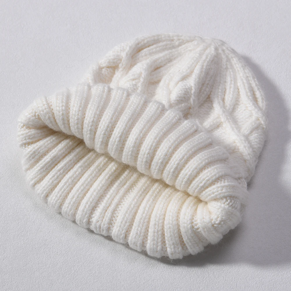 

Jaxmonoy Women's Cashmere Wool Blend Beanie Hat Small Head Circumference Lady Must-have Warm Knitted Hats 2025 Fall New Arrival