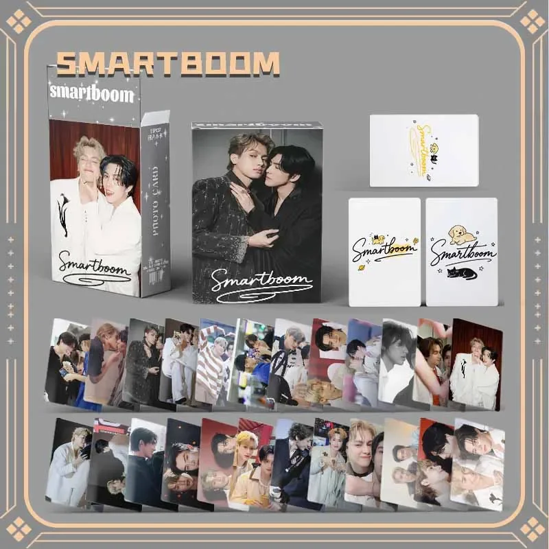 55Pcs/Set Thai CP SmartBoom Boys Photocard Non-Repeating Laser Lomo Cards Smart Boom Top Form TV Couple Fans Gift
